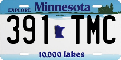 MN license plate 391TMC
