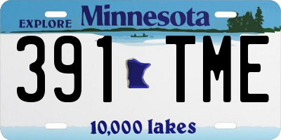 MN license plate 391TME