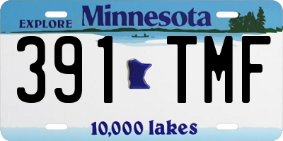 MN license plate 391TMF