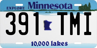 MN license plate 391TMI