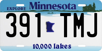 MN license plate 391TMJ