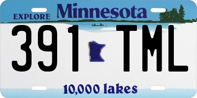 MN license plate 391TML