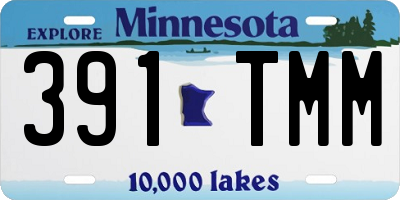 MN license plate 391TMM