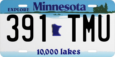 MN license plate 391TMU