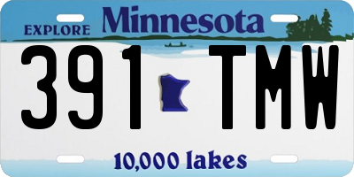 MN license plate 391TMW