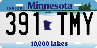 MN license plate 391TMY