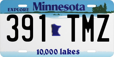 MN license plate 391TMZ