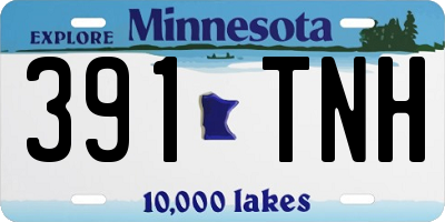 MN license plate 391TNH
