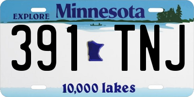 MN license plate 391TNJ