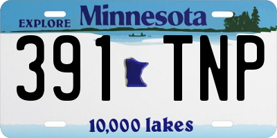 MN license plate 391TNP