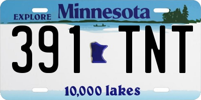 MN license plate 391TNT