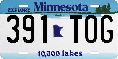 MN license plate 391TOG