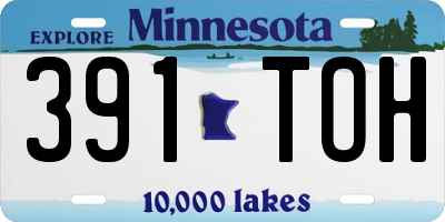 MN license plate 391TOH