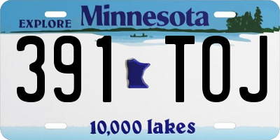 MN license plate 391TOJ