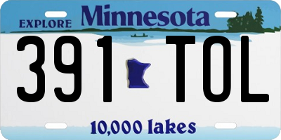MN license plate 391TOL