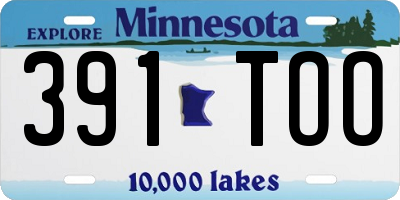 MN license plate 391TOO
