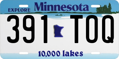 MN license plate 391TOQ