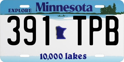 MN license plate 391TPB