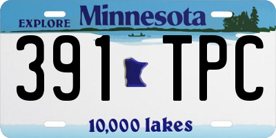 MN license plate 391TPC