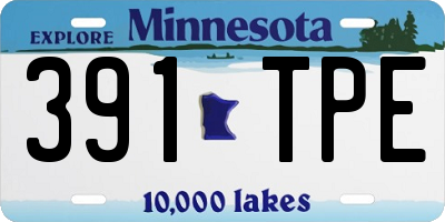 MN license plate 391TPE
