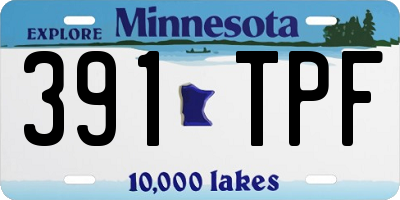 MN license plate 391TPF