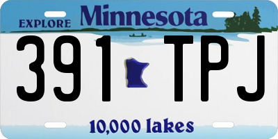MN license plate 391TPJ