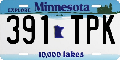 MN license plate 391TPK