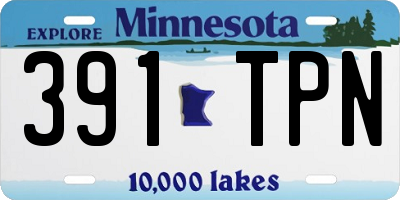 MN license plate 391TPN