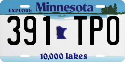 MN license plate 391TPO