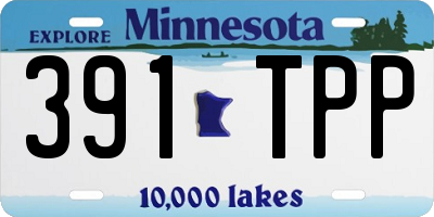 MN license plate 391TPP