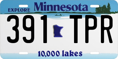 MN license plate 391TPR