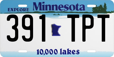 MN license plate 391TPT