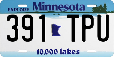 MN license plate 391TPU