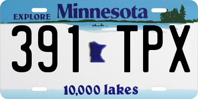 MN license plate 391TPX