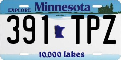 MN license plate 391TPZ