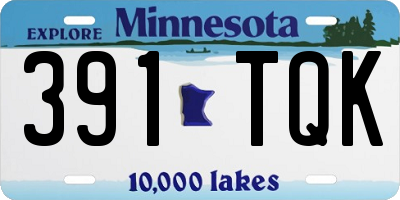 MN license plate 391TQK