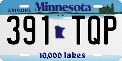 MN license plate 391TQP