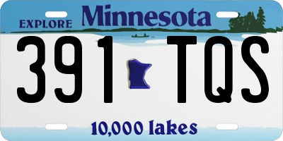 MN license plate 391TQS