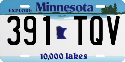 MN license plate 391TQV