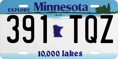 MN license plate 391TQZ