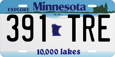 MN license plate 391TRE
