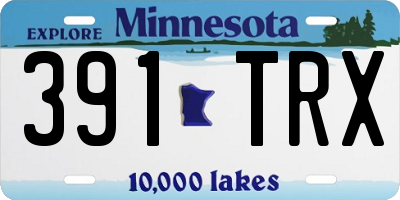 MN license plate 391TRX