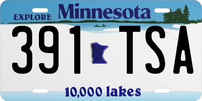 MN license plate 391TSA