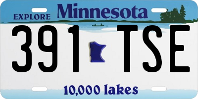 MN license plate 391TSE