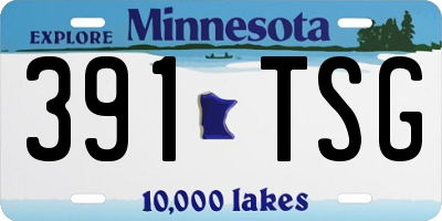 MN license plate 391TSG