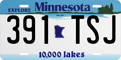 MN license plate 391TSJ