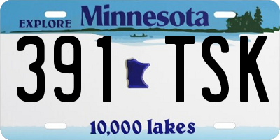 MN license plate 391TSK