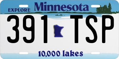 MN license plate 391TSP
