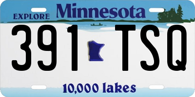 MN license plate 391TSQ