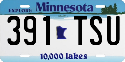 MN license plate 391TSU